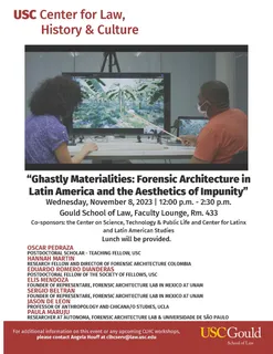 Forensic Architecture and the Aesthetics of Impunity (USC, Nov 8 2023)
